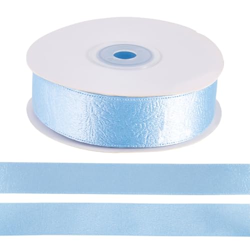Spritewelry 20 Yards Kunstlederband 25 mm breit Kunstleder Polyester Band Gürtelstreifen für Geschenkverpackungen Hochzeit Dekoration Schleifen Blumenstrauß Basteln Hellblau von Spritewelry