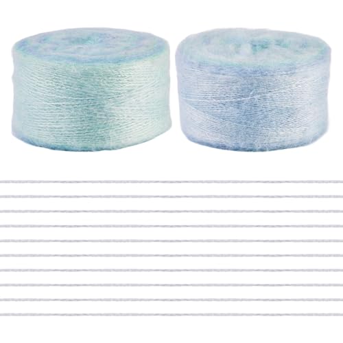 Spritewelry 200 g, 1 mm, segmentgefärbtes Strickgarn, weiches Mohairgarn für Kleidung, Schals, Pullover, Decken, Kissen, Handwerk, Häkeln, Stricken, Nähen, Weben, Hellblau Spritewelry 200 g, 1 mm, segmentgefärbtes Strickgarn, weiches Mohairgarn für Kleidung, Schals, Pullover, Decken, Kissen, Handwerk, Häkeln, Stricken, Nähen, Weben, Hellblau von Spritewelry
