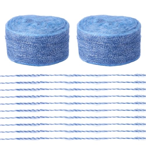 Spritewelry 200 g, 1 mm, segmentgefärbtes Strickgarn, weiches Mohairgarn für Kleidung, Schals, Pullover, Decken, Kissen, Handwerk, Häkeln, Stricken, Nähen, Weben, Hellstahlblau Spritewelry 200 g, 1 mm, segmentgefärbtes Strickgarn, weiches Mohairgarn für Kleidung, Schals, Pullover, Decken, Kissen, Handwerk, Häkeln, Stricken, Nähen, Weben, Hellstahlblau von Spritewelry