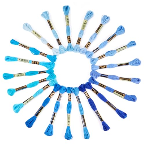 Spritewelry 21 Knäuel Sticktwist blau Kreuzstichfäden Freundschaftsarmband Faden Schnüre zum Stricken DIY Handwerk Projekt Nähzubehör Spritewelry 21 Knäuel Sticktwist blau Kreuzstichfäden Freundschaftsarmband Faden Schnüre zum Stricken DIY Handwerk Projekt Nähzubehör von Spritewelry