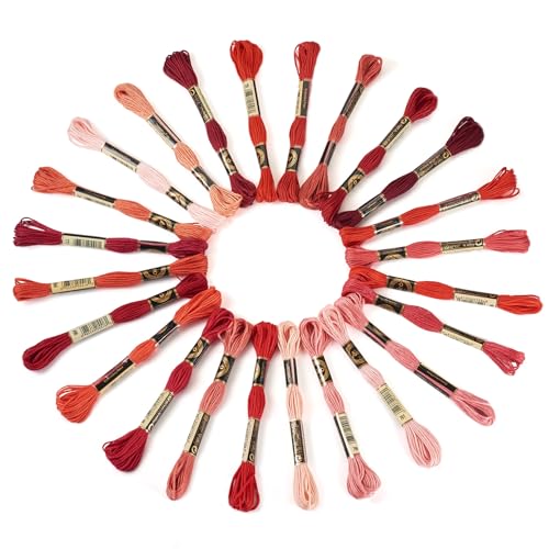 Spritewelry 24 Knäuel Sticktwist rot Kreuzstichfäden Freundschaftsarmband Faden Schnüre zum Stricken DIY Handwerk Projekt Nähzubehör Spritewelry 24 Knäuel Sticktwist rot Kreuzstichfäden Freundschaftsarmband Faden Schnüre zum Stricken DIY Handwerk Projekt Nähzubehör von Spritewelry