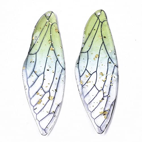 Spritewelry 30 Stück Schmetterlingsflügel-Charms, transparente Harz-Flügel-Anhänger mit Goldfolie für Ohrringe, Schmuckherstellung, DIY Handwerk Spritewelry 30 Stück Schmetterlingsflügel-Charms, transparente Harz-Flügel-Anhänger mit Goldfolie für Ohrringe, Schmuckherstellung, DIY Handwerk von Spritewelry