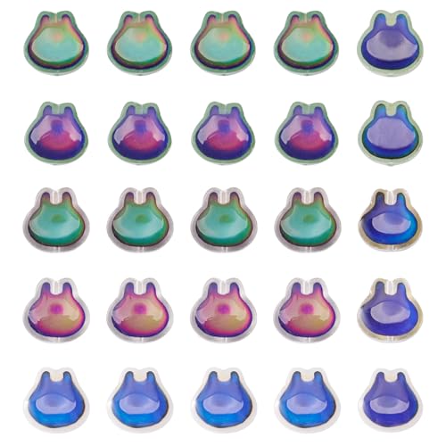 Spritewelry 40 Stück Hasen-Glasperlen, Temperaturerkennung, Farbwechsel, Stimmungsperlen, Abstandshalter für Bastelarbeiten, Freundschaftsarmbänder, Halsketten, Schmuckherstellung Spritewelry 40 Stück Hasen-Glasperlen, Temperaturerkennung, Farbwechsel, Stimmungsperlen, Abstandshalter für Bastelarbeiten, Freundschaftsarmbänder, Halsketten, Schmuckherstellung von Spritewelry