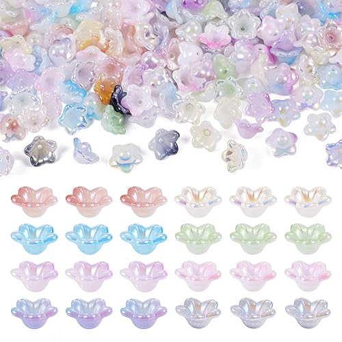 Spritewelry 400 Stück Blumen-Perlenkappen aus Acryl, 5 Blütenblüten, lose Abstandshalter, Blumenendkappen für Armband, Halskette, Ohrringe, Schmuckherstellung Spritewelry 400 Stück Blumen-Perlenkappen aus Acryl, 5 Blütenblüten, lose Abstandshalter, Blumenendkappen für Armband, Halskette, Ohrringe, Schmuckherstellung von Spritewelry