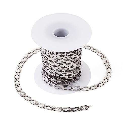 Spritewelry 5 m lange Edelstahl-Rechteck-Kette Kreuzglied-Ketten Gliederkette 5 mm Breite ungeschweißte Panzerketten für Halskette Armband DIY Handwerk Schmuckherstellung Zubehör Erkenntnisse Spritewelry 5 m lange Edelstahl-Rechteck-Kette Kreuzglied-Ketten Gliederkette 5 mm Breite ungeschweißte Panzerketten für Halskette Armband DIY Handwerk Schmuckherstellung Zubehör Erkenntnisse von Spritewelry