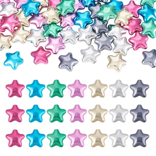 Spritewelry 56 Stück galvanisierte Acryl-Sternperlen bunte Stern-Abstandshalter für Armbänder, Halsketten, Schmuckherstellung, Weihnachtsdekoration Spritewelry 56 Stück galvanisierte Acryl-Sternperlen bunte Stern-Abstandshalter für Armbänder, Halsketten, Schmuckherstellung, Weihnachtsdekoration von Spritewelry