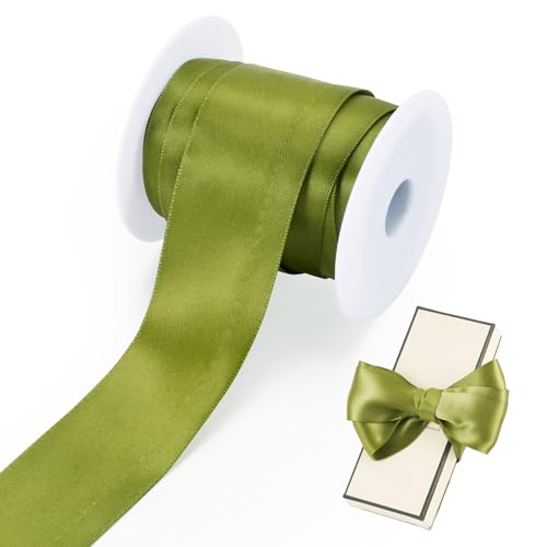Spritewelry 9,1 m Satinband mit Draht, 38 mm, dekoratives Band, grün, doppelseitiges Polyester-Satinband für Blumen, Blumensträuße, Geschenkverpackungen, Schleifen, Dekorationen Spritewelry 9,1 m Satinband mit Draht, 38 mm, dekoratives Band, grün, doppelseitiges Polyester-Satinband für Blumen, Blumensträuße, Geschenkverpackungen, Schleifen, Dekorationen von Spritewelry