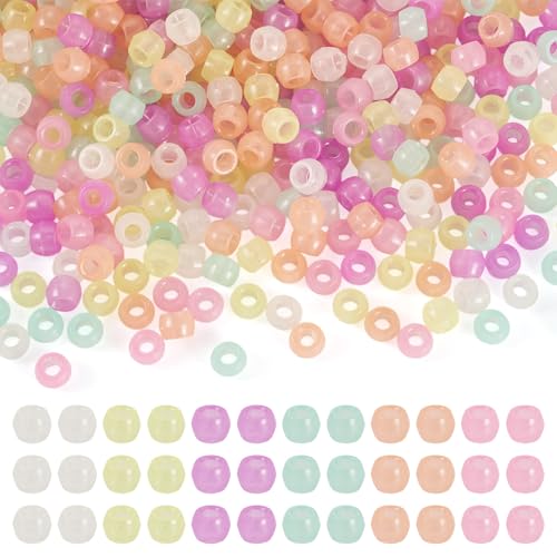 Spritewelry Acrylperlen, leuchtet im Dunkeln, bunt, lose Abstandshalter für Schlüsselanhänger, Schlüsselbänder, Armbänder, Schmuckherstellung, 8 x 6 mm, 500 Stück Spritewelry Acrylperlen, leuchtet im Dunkeln, bunt, lose Abstandshalter für Schlüsselanhänger, Schlüsselbänder, Armbänder, Schmuckherstellung, 8 x 6 mm, 500 Stück von Spritewelry