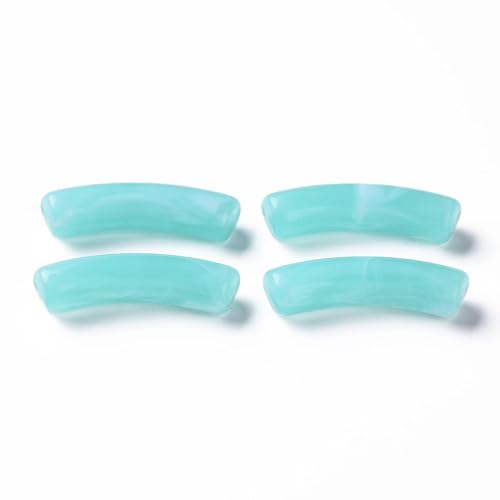 Spritewelry Acrylröhren-Perlen, Bambus-Armband, Armreif, gebogene Röhrenperlen, klobige Nudeln, lose Perlen für DIY-Freundschaftsarmbänder, Schmuckherstellung, Cyan, 345 Stück Spritewelry Acrylröhren-Perlen, Bambus-Armband, Armreif, gebogene Röhrenperlen, klobige Nudeln, lose Perlen für DIY-Freundschaftsarmbänder, Schmuckherstellung, Cyan, 345 Stück von Spritewelry