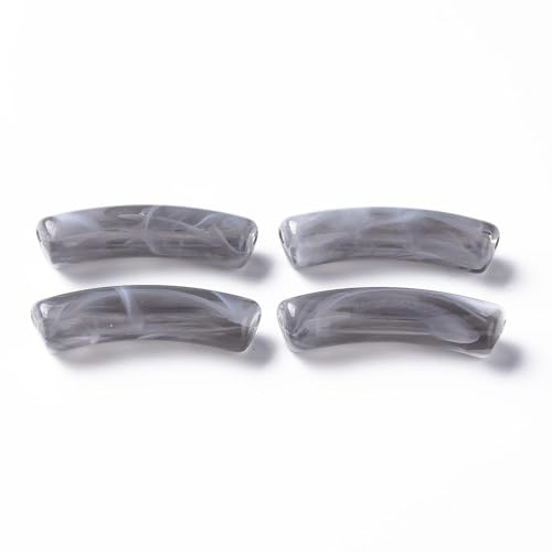 Spritewelry Acrylröhren-Perlen, Bambus-Armband, Armreif, gebogene Röhrenperlen, klobige Nudeln, lose Perlen für selbstgemachte Freundschaftsarmbänder, Schmuckherstellung, Dunkelgrau, 345 Stück Spritewelry Acrylröhren-Perlen, Bambus-Armband, Armreif, gebogene Röhrenperlen, klobige Nudeln, lose Perlen für selbstgemachte Freundschaftsarmbänder, Schmuckherstellung, Dunkelgrau, 345 Stück von Spritewelry