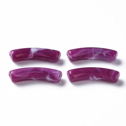 Spritewelry Acrylröhren-Perlen, Bambus-Armband, Armreif, gebogene Röhrenperlen, klobige Nudeln, lose Perlen für selbstgemachte Freundschaftsarmbänder, Schmuckherstellung, Violett, 345 Stück Spritewelry Acrylröhren-Perlen, Bambus-Armband, Armreif, gebogene Röhrenperlen, klobige Nudeln, lose Perlen für selbstgemachte Freundschaftsarmbänder, Schmuckherstellung, Violett, 345 Stück von Spritewelry