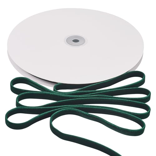 Spritewelry Doppelseitiges Samtband für Weihnachtsbaumschmuck, Geschenkverpackung, Kranz, Schleife, Dekoration, Hochzeit, Party, Dekoration, Dunkelgrün, 10 mm von Spritewelry
