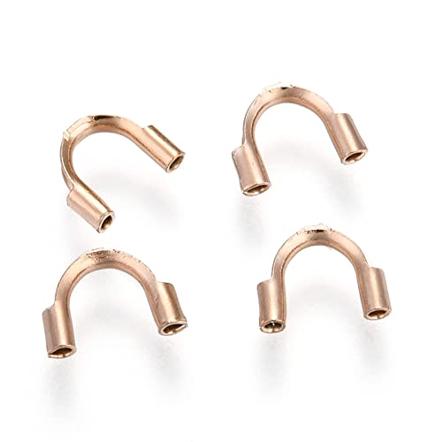 Spritewelry Drahtschutz aus Edelstahl 316, Rotgold, Schutzband, U-Form, Zubehör für Schmuckherstellung, 6,3 ~ 7 x 5 x 1,5 mm, Loch: 0,7 mm, 50 Stück Spritewelry Drahtschutz aus Edelstahl 316, Rotgold, Schutzband, U-Form, Zubehör für Schmuckherstellung, 6,3 ~ 7 x 5 x 1,5 mm, Loch: 0,7 mm, 50 Stück von Spritewelry