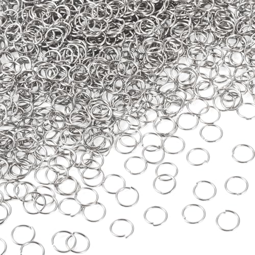 Spritewelry Edelstahl-Binderinge, 1500 Stück, offene Binderinge, 10 mm, runde Kettennetz-Verbinderringe für Schmuckherstellung, Halsketten, Armbänder, Ohrringe von Spritewelry