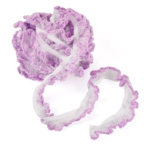 Spritewelry Elastisches Rüschenband, plissiert, Chiffon, Spitzenborte, Stretch-Stoff, für DIY, Kostüm, Nähen, Handwerk, Hochzeitsdekoration, mittelgroße Orchidee, 5 m Spritewelry Elastisches Rüschenband, plissiert, Chiffon, Spitzenborte, Stretch-Stoff, für DIY, Kostüm, Nähen, Handwerk, Hochzeitsdekoration, mittelgroße Orchidee, 5 m von Spritewelry