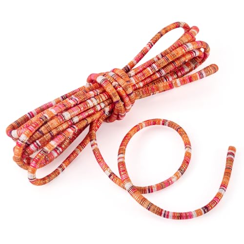 Spritewelry Ethnische Kordeln, elastisch, rund, geflochten, für Bastelarbeiten, Schlüsselband, Armband, Halsketten, Schmuckherstellung, 6 mm, Schokolade von Spritewelry