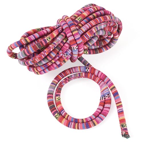 Spritewelry Ethnische Kordeln, elastisch, rund, geflochten, für Bastelarbeiten, Schlüsselband, Armband, Halsketten, Schmuckherstellung, Hot Pink, 5 m Spritewelry Ethnische Kordeln, elastisch, rund, geflochten, für Bastelarbeiten, Schlüsselband, Armband, Halsketten, Schmuckherstellung, Hot Pink, 5 m von Spritewelry
