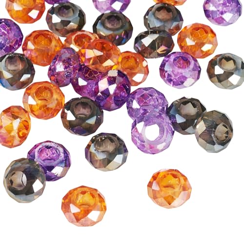 Spritewelry Europäische Glasperlen, großes Loch, 14 mm, facettierte Rondelle-Kristallperlen für Bastelarbeiten, Armbänder, Halsketten, Ohrringe, 36 Stück Spritewelry Europäische Glasperlen, großes Loch, 14 mm, facettierte Rondelle-Kristallperlen für Bastelarbeiten, Armbänder, Halsketten, Ohrringe, 36 Stück von Spritewelry