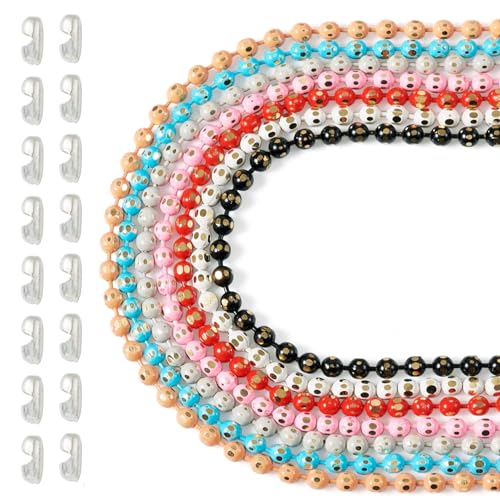 Spritewelry Facettierte Kugelketten aus Messing, 1,5 mm, bunte Kugelkette mit Kugelkettenverbindern für selbstgemachte Damen-Halsketten, Schmuckherstellung, Bastelbedarf, 12 Meter Spritewelry Facettierte Kugelketten aus Messing, 1,5 mm, bunte Kugelkette mit Kugelkettenverbindern für selbstgemachte Damen-Halsketten, Schmuckherstellung, Bastelbedarf, 12 Meter von Spritewelry