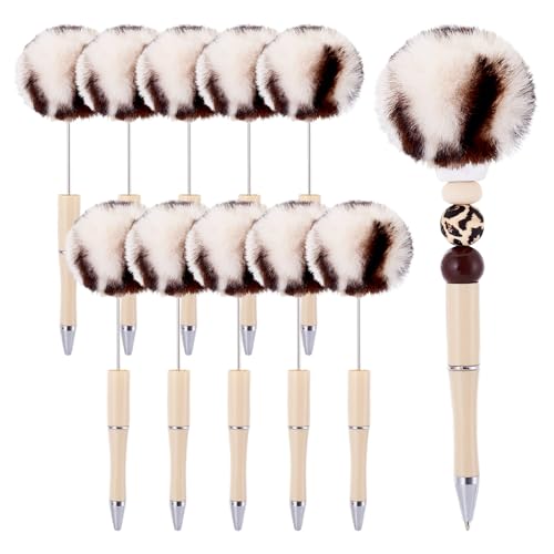 Spritewelry Flauschige Perlenstifte, Plüsch-Kugelschreiber, niedlicher Pompom-Stift, Schaft, Tintenroller für DIY, personalisierter Stift, Büro, Schulbedarf, Antikweiß, 10 Stück Spritewelry Flauschige Perlenstifte, Plüsch-Kugelschreiber, niedlicher Pompom-Stift, Schaft, Tintenroller für DIY, personalisierter Stift, Büro, Schulbedarf, Antikweiß, 10 Stück von Spritewelry