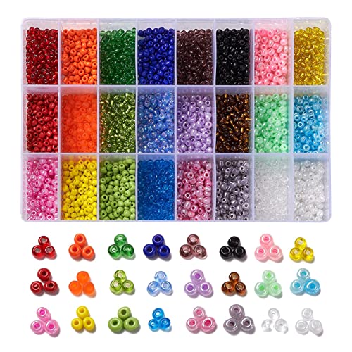 Spritewelry Glas-Rocailles, 3 mm, 8/0, 24 Farben, kleine Perlen, Bastelperlen, Pony-Perlen-Set für DIY-Armbänder, Halsketten, Schmuckherstellung Spritewelry Glas-Rocailles, 3 mm, 8/0, 24 Farben, kleine Perlen, Bastelperlen, Pony-Perlen-Set für DIY-Armbänder, Halsketten, Schmuckherstellung von Spritewelry