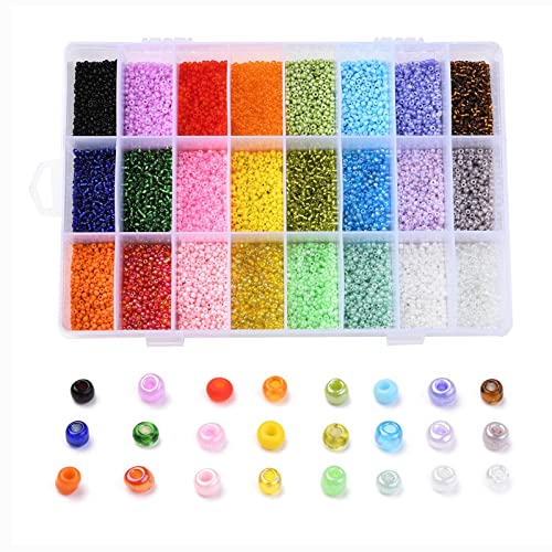 Spritewelry Glasperlen, 2 mm, 12/0, 24 Farben, kleine Perlen, Bastelset, Pony-Perlen-Set für DIY-Armbänder, Halsketten, Schmuckherstellung Spritewelry Glasperlen, 2 mm, 12/0, 24 Farben, kleine Perlen, Bastelset, Pony-Perlen-Set für DIY-Armbänder, Halsketten, Schmuckherstellung von Spritewelry