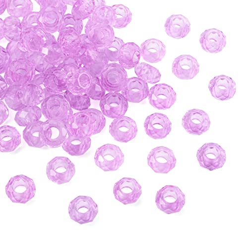 Spritewelry Glasperlen, europäische Glasperlen, großes Loch, 14 mm, facettierte Kristallperlen für Bastelarbeiten, Armbänder, Halsketten, Ohrringe, 100 Stück Spritewelry Glasperlen, europäische Glasperlen, großes Loch, 14 mm, facettierte Kristallperlen für Bastelarbeiten, Armbänder, Halsketten, Ohrringe, 100 Stück von Spritewelry