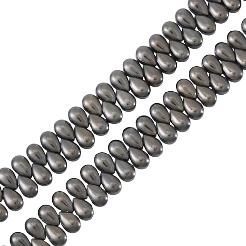 Spritewelry Glasperlen in Tropfenform, galvanisiert, schwarz beschichtet, Wassertropfen-Abstandshalter für Schmuckherstellung, Ohrringe, Armbänder, Halsketten, Bastelarbeiten, 125 Stück Spritewelry Glasperlen in Tropfenform, galvanisiert, schwarz beschichtet, Wassertropfen-Abstandshalter für Schmuckherstellung, Ohrringe, Armbänder, Halsketten, Bastelarbeiten, 125 Stück von Spritewelry