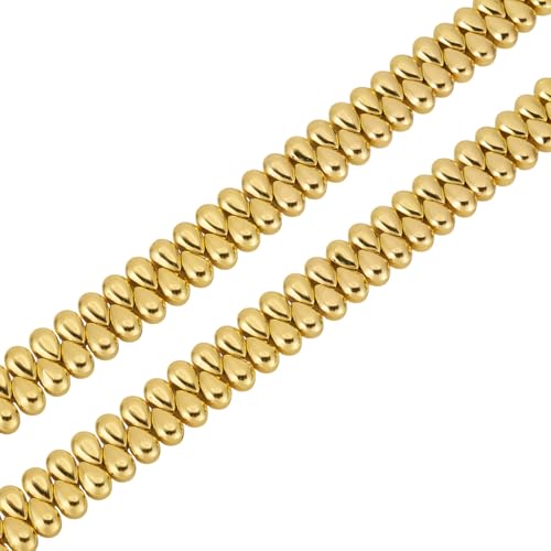 Spritewelry Glasperlen in Tropfenform, galvanisiert, vergoldet, Wassertropfen-Abstandshalter für Schmuckherstellung, Ohrringe, Armbänder, Halsketten, Bastelarbeiten, 125 Stück Spritewelry Glasperlen in Tropfenform, galvanisiert, vergoldet, Wassertropfen-Abstandshalter für Schmuckherstellung, Ohrringe, Armbänder, Halsketten, Bastelarbeiten, 125 Stück von Spritewelry