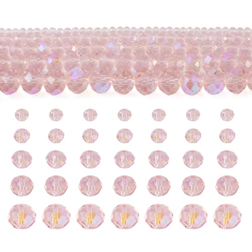 Spritewelry Glasperlen zur Schmuckherstellung, 3 mm, 4 mm, 6 mm, 8 mm, 10 mm, AB-Farbe, facettierte Kristallperlen, transparente Glas-Rondelle, Abstandshalter für Armband, Halskette, Ohrringe, DIY Spritewelry Glasperlen zur Schmuckherstellung, 3 mm, 4 mm, 6 mm, 8 mm, 10 mm, AB-Farbe, facettierte Kristallperlen, transparente Glas-Rondelle, Abstandshalter für Armband, Halskette, Ohrringe, DIY von Spritewelry