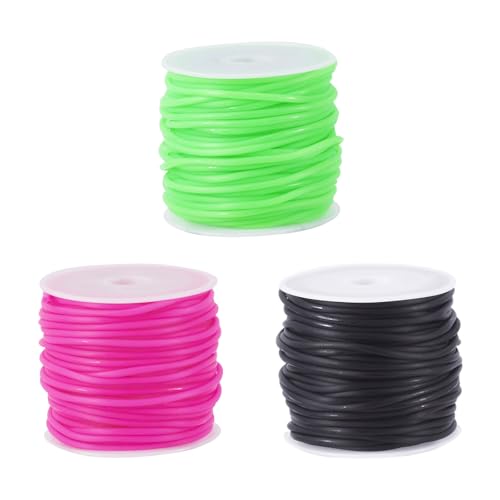 Spritewelry Gummikordel aus weichem Hohlrohr, 30 m, 3 Farben, 2 mm Silikonschnüre, runde Röhren, Schnürschnüre für DIY-Armbänder, Halsketten, Schmuck, Basteln Spritewelry Gummikordel aus weichem Hohlrohr, 30 m, 3 Farben, 2 mm Silikonschnüre, runde Röhren, Schnürschnüre für DIY-Armbänder, Halsketten, Schmuck, Basteln von Spritewelry
