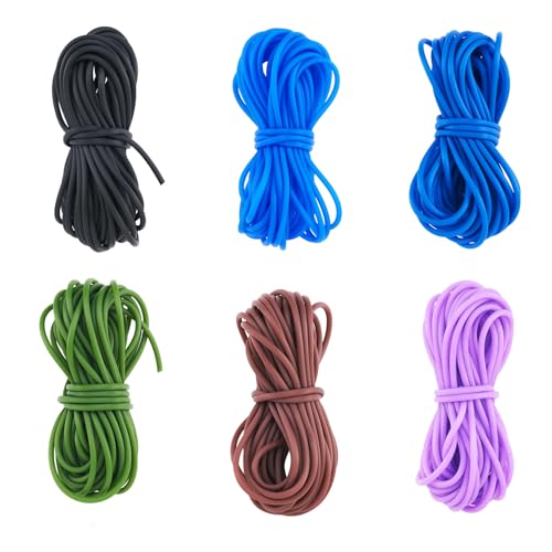 Spritewelry Gummikordel für Hohlrohre, 2 mm, Silikonschnur, Rundrohr-Fadenschnur mit 1 mm Loch, für Bastelarbeiten, Schmuck, Armbänder, Halsketten, 30 m, 6 Farben Spritewelry Gummikordel für Hohlrohre, 2 mm, Silikonschnur, Rundrohr-Fadenschnur mit 1 mm Loch, für Bastelarbeiten, Schmuck, Armbänder, Halsketten, 30 m, 6 Farben von Spritewelry