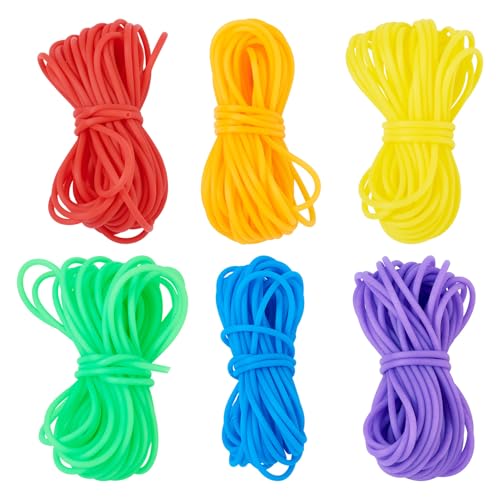 Spritewelry Gummikordel für Hohlrohre, 30 m, 2 mm, 6 Farben, Silikonschnur, Rundrohr-Faden für Bastelarbeiten, Schmuck, Armbänder, Halsketten, Ohrringe Spritewelry Gummikordel für Hohlrohre, 30 m, 2 mm, 6 Farben, Silikonschnur, Rundrohr-Faden für Bastelarbeiten, Schmuck, Armbänder, Halsketten, Ohrringe von Spritewelry