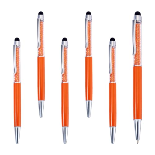 Spritewelry Kunststoff-Kugelschreiber, Kristall-Diamant-Kugelschreiber, funkelnd, einziehbar, schwarze Tinte, Kugelschreiber für Büro, Schule, Dekorationen, Zubehör, Weiß, 5 Stück von Spritewelry