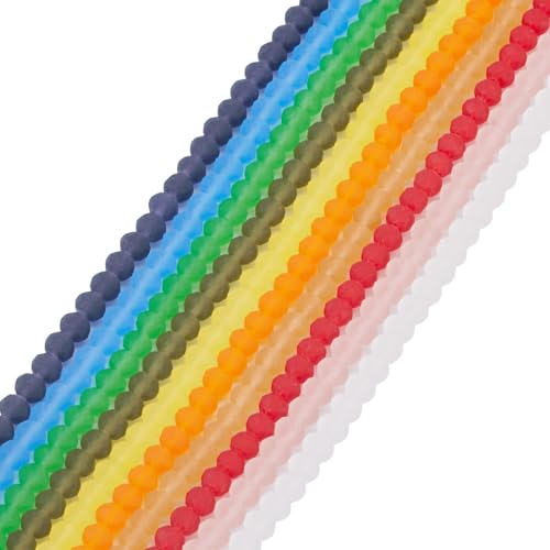 Spritewelry Rondelle Glasperlen, bunte, mattierte Kristallperlen, 6 mm, rund, facettiert, Abstandshalter für Armbänder, Halsketten, DIY, Schmuckherstellung, Handwerk, 10 Stränge, 800 Stück Spritewelry Rondelle Glasperlen, bunte, mattierte Kristallperlen, 6 mm, rund, facettiert, Abstandshalter für Armbänder, Halsketten, DIY, Schmuckherstellung, Handwerk, 10 Stränge, 800 Stück von Spritewelry