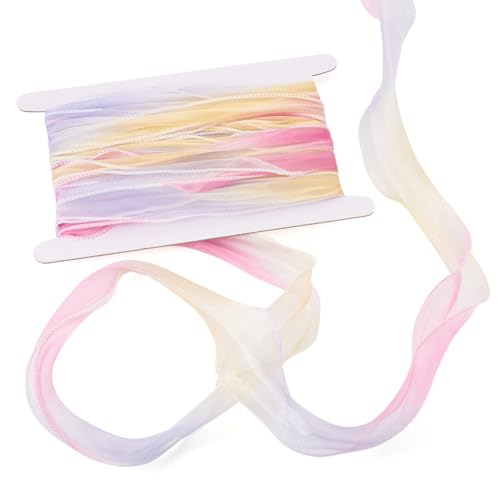 Spritewelry Schillerndes Organzaband, 55 mm, schimmernd, Chiffonband für Blumensträuße, Girlanden, Hochzeit, Geschenkverpackung, Zuhause, Party, Dekoration, Schleifenherstellung, 10 m Spritewelry Schillerndes Organzaband, 55 mm, schimmernd, Chiffonband für Blumensträuße, Girlanden, Hochzeit, Geschenkverpackung, Zuhause, Party, Dekoration, Schleifenherstellung, 10 m von Spritewelry