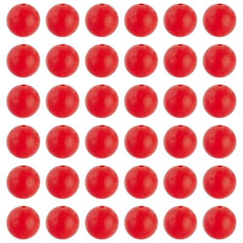 Spritewelry Silikonperlen, rund, Gummi, lose Kaugummi-Kugeln, Abstandshalter für Stifte, Schlüsselanhänger, Schlüsselband, Armband, Halskette, Schmuckherstellung, 15 mm, 50 Stück von Spritewelry