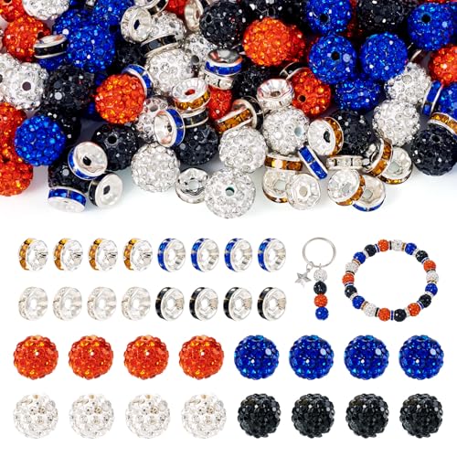 Spritewelry Strass-Ton-Perlen, 10 mm, Pavé-Fassung, glänzend, rund, klobig, flach, rund, Abstandshalter, Großpackung für Schmuckherstellung, DIY, Handwerk, 120 Stück Spritewelry Strass-Ton-Perlen, 10 mm, Pavé-Fassung, glänzend, rund, klobig, flach, rund, Abstandshalter, Großpackung für Schmuckherstellung, DIY, Handwerk, 120 Stück von Spritewelry