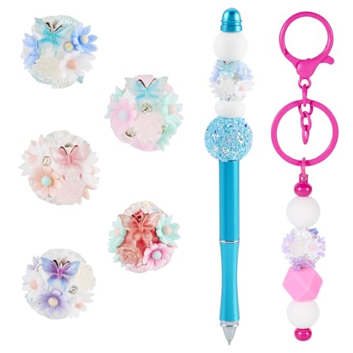 Spritewelry Strassstein-Perlen für Stifte, 20 mm, handgefertigt, Polymer-Ton, Perlen, rund, Blume, Schmetterling, Kugeln, leuchten im Dunkeln, Perlen für Stifte, Schmuckherstellung, Halsketten, Spritewelry Strassstein-Perlen für Stifte, 20 mm, handgefertigt, Polymer-Ton, Perlen, rund, Blume, Schmetterling, Kugeln, leuchten im Dunkeln, Perlen für Stifte, Schmuckherstellung, Halsketten, von Spritewelry
