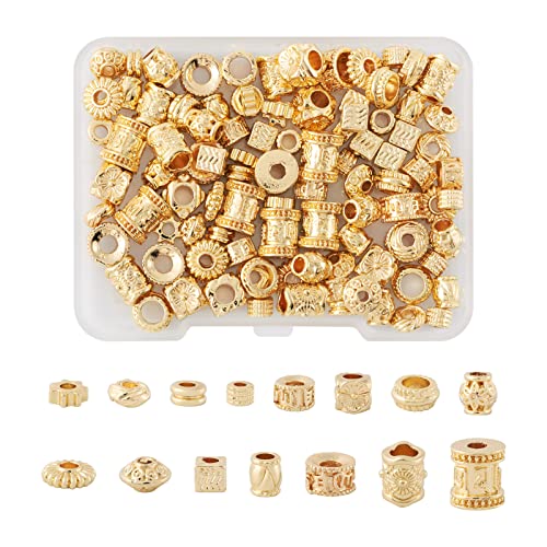 Spritewelry Tibetische Abstandshalter, 15 Stile, goldfarben, Würfel, Säulen, Metall, lose Abstandshalter, Perlen für Haarzöpfe, Männer und Frauen, zum Basteln, für Armbänder, Ohrringe, Halsketten Spritewelry Tibetische Abstandshalter, 15 Stile, goldfarben, Würfel, Säulen, Metall, lose Abstandshalter, Perlen für Haarzöpfe, Männer und Frauen, zum Basteln, für Armbänder, Ohrringe, Halsketten von Spritewelry