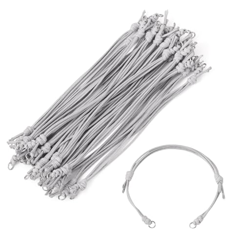 Spritewelry Verstellbare, geflochtene Kordel-Armbänder, gewachste Polyesterschnur, für Freundschaftspaare, Männer und Frauen, Schmuckherstellung, Hellgrau, 20 Stück Spritewelry Verstellbare, geflochtene Kordel-Armbänder, gewachste Polyesterschnur, für Freundschaftspaare, Männer und Frauen, Schmuckherstellung, Hellgrau, 20 Stück von Spritewelry
