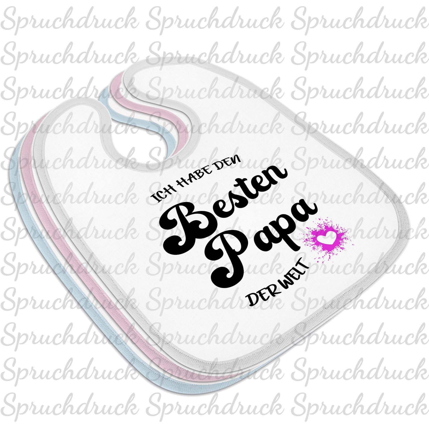 Babylätzchen Ich Habe Den Besten Papa Der Welt Blau Weiss Rosa Latz Babylätzchen Ich Habe Den Besten Papa Der Welt Blau Weiss Rosa Latz von Spruchdruck