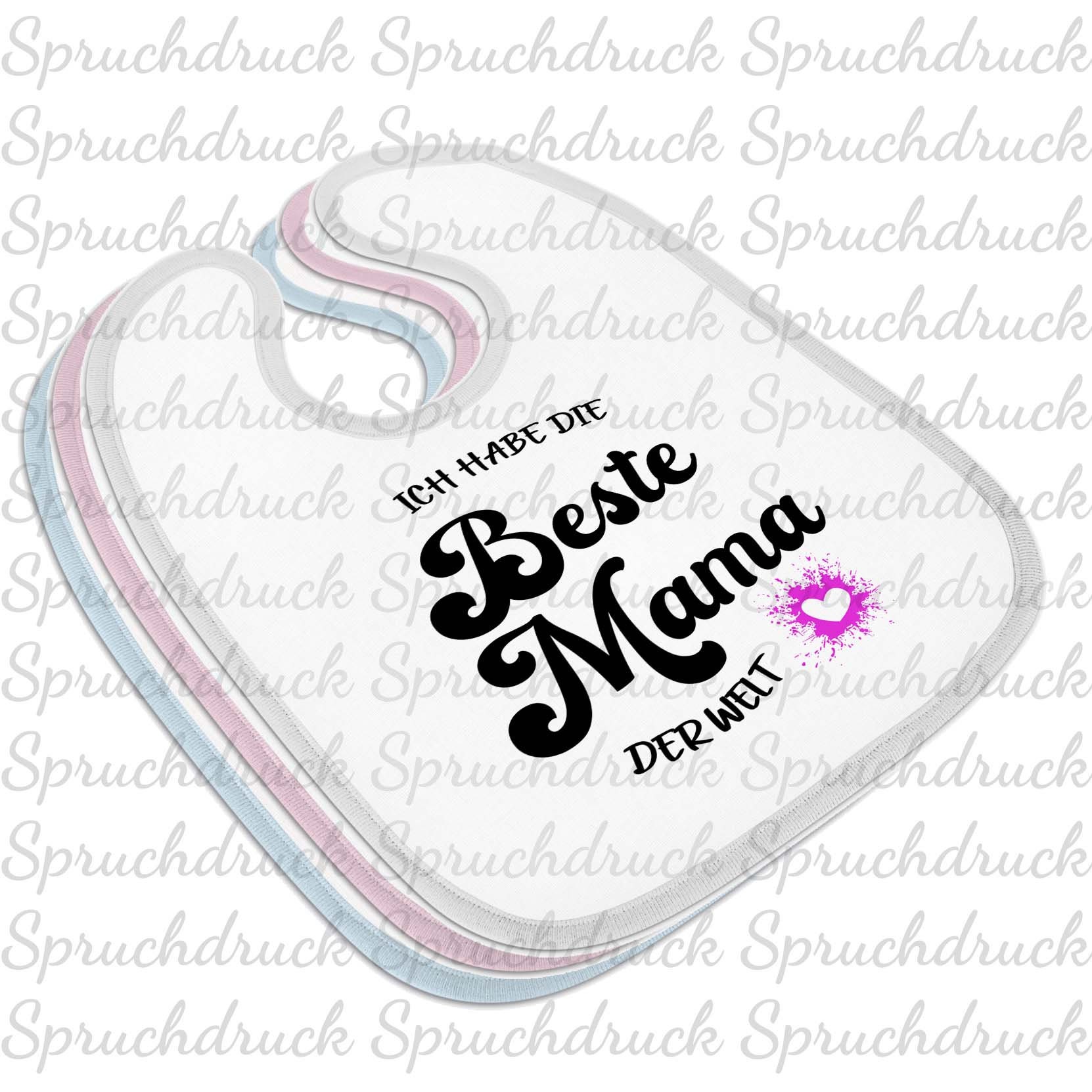 Babylätzchen Ich Habe Die Beste Mama Der Welt Blau Weiss Rosa Latz Babylätzchen Ich Habe Die Beste Mama Der Welt Blau Weiss Rosa Latz von Spruchdruck