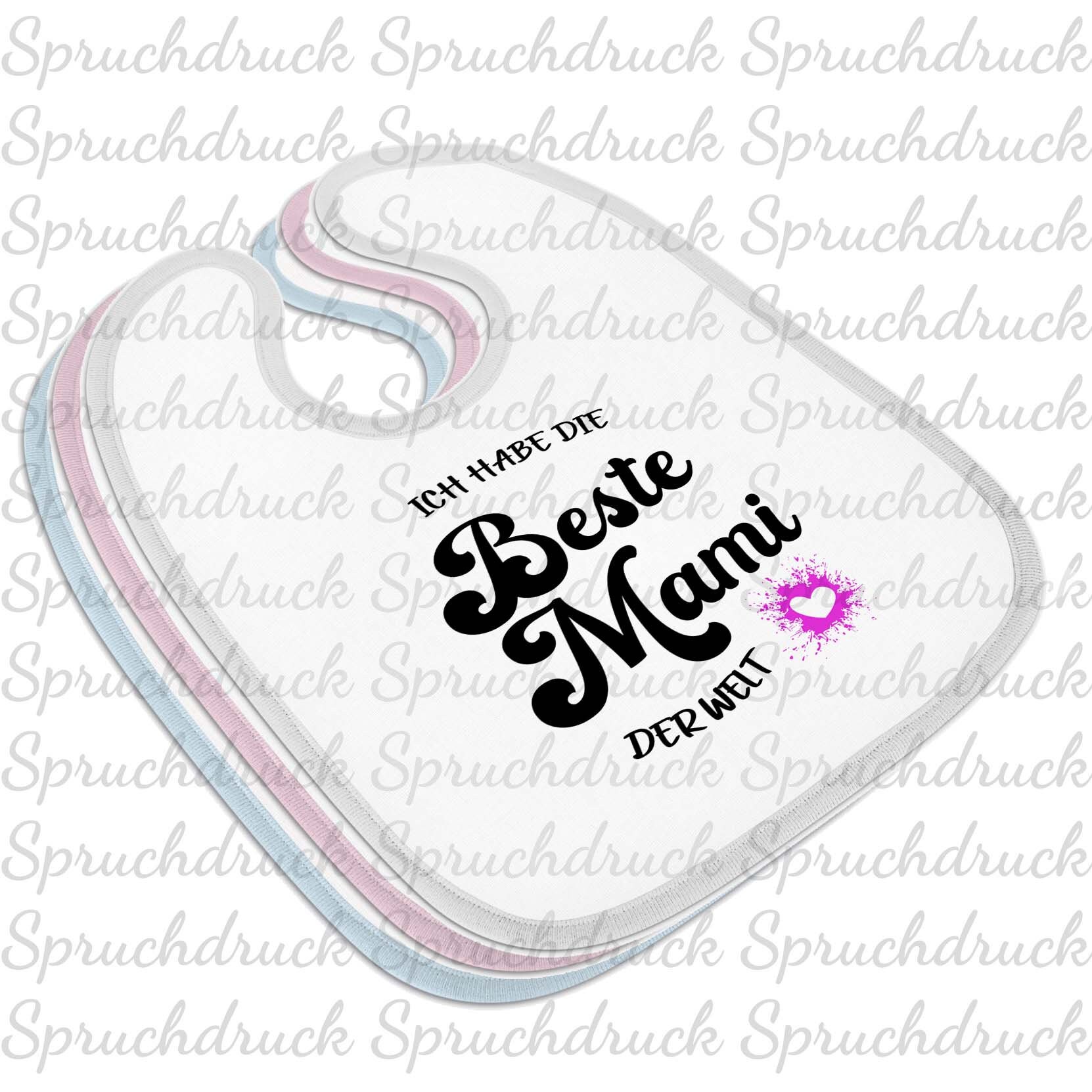 Babylätzchen Ich Habe Die Beste Mami Der Welt Blau Weiss Rosa Latz Babylätzchen Ich Habe Die Beste Mami Der Welt Blau Weiss Rosa Latz von Spruchdruck