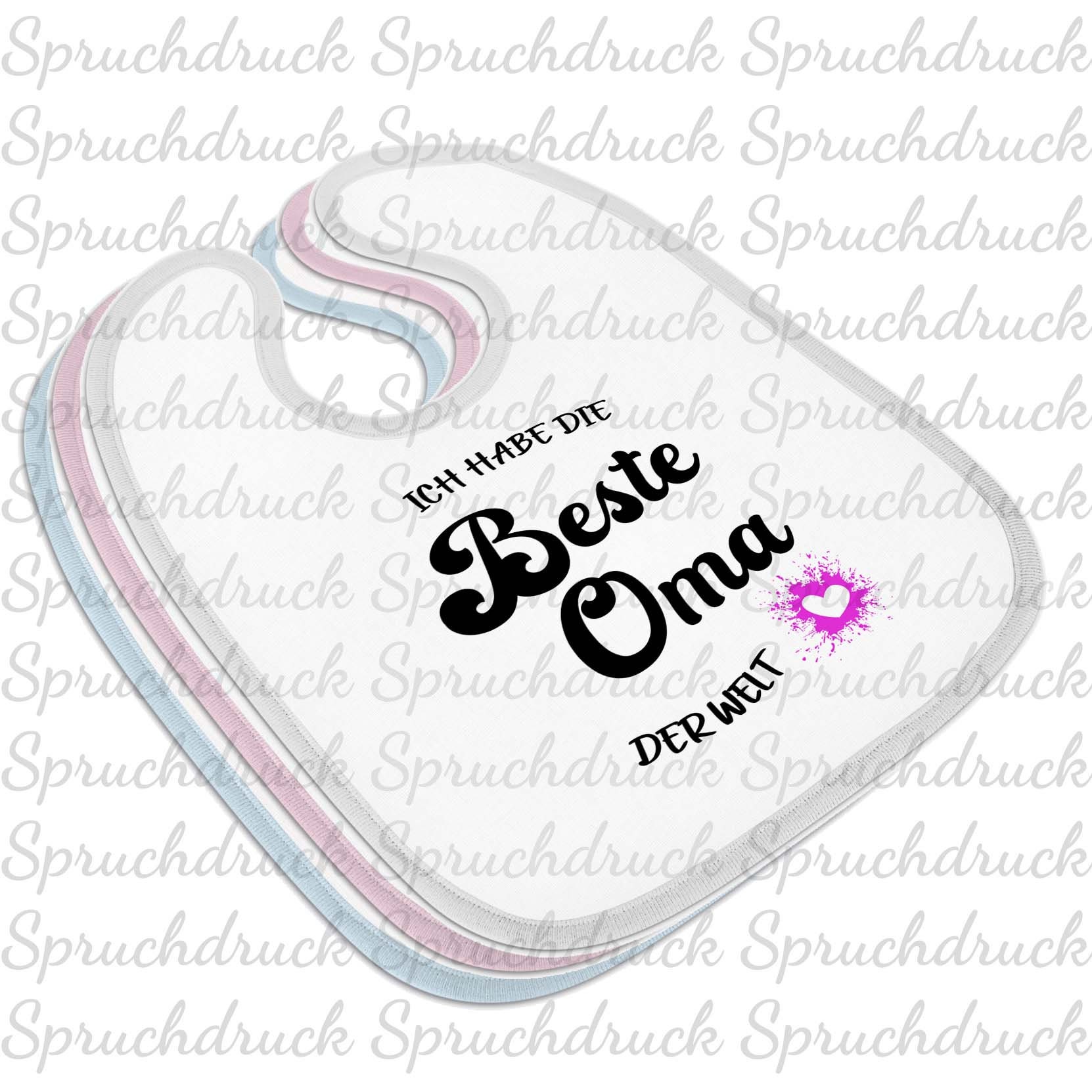 Babylätzchen Ich Habe Die Beste Oma Der Welt Blau Weiss Rosa Latz Babylätzchen Ich Habe Die Beste Oma Der Welt Blau Weiss Rosa Latz von Spruchdruck