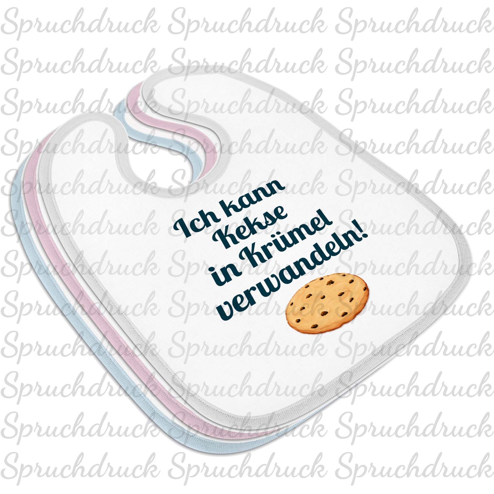 Babylätzchen Ich Kann Kekse in Krümel Verwandeln Blau Weiss Rosa Latz Babylätzchen Ich Kann Kekse in Krümel Verwandeln Blau Weiss Rosa Latz von Spruchdruck