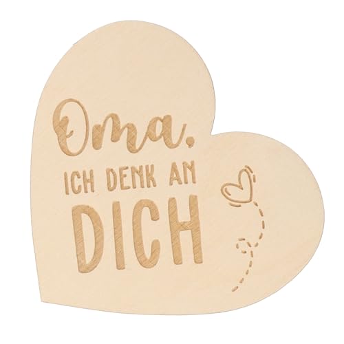 Spruchreif | Kleines Deko-Holzherz zum Aufstellen| Geschenk Oma | Muttertag von Spruchreif
