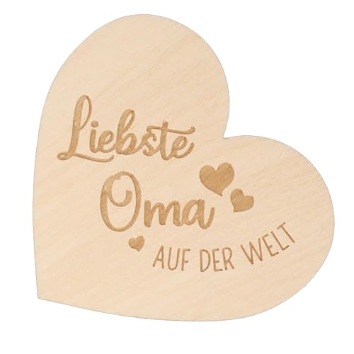 Spruchreif | Kleines Deko-Holzherz zum Aufstellen| Geschenk Oma | Muttertag von Spruchreif