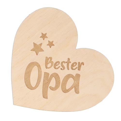 Spruchreif | Kleines Deko-Holzherz zum Aufstellen| Geschenk Opa | Vatertag von Spruchreif