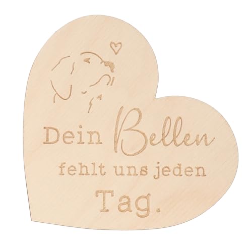 Spruchreif | Kleines Deko-Holzherz zum Aufstellen | Geschenkidee Hundebesitzer| Trauergeschenk von Spruchreif